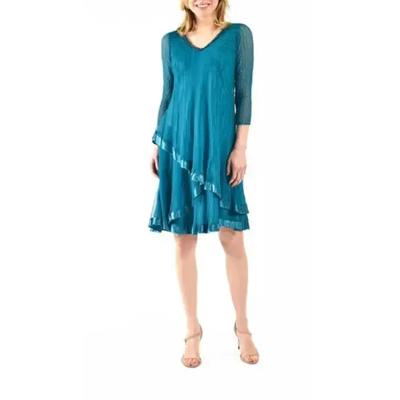 Komarov | Dresses | New Koma Rov Beaded Neck Tiered Chiffon Charmeuse Midi Dress Sz M Md3 | Poshmark Komarov | Dresses | New Koma Rov Beaded Neck Tiered Chiffon Charmeuse Midi Dress Sz M Md3 | Poshmark